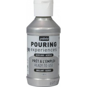 Farba akrylowa Pouring Pebeo 118 ml Experiences silver