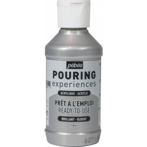 Farba akrylowa Pouring Pebeo 118 ml Experiences silver