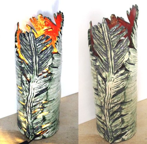 LAMPA CERAMICZNA PAPROĆ