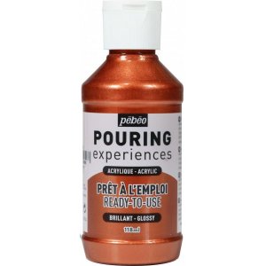 Farba akrylowa Pouring Pebeo 118 ml Experiences metallic copper