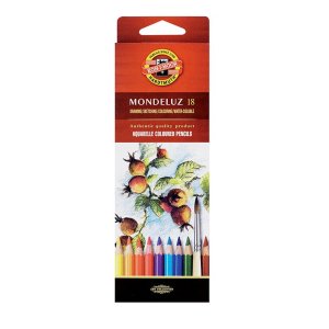 Kredki Mondeluz Koh i Noor komplet 18 kol 3717