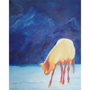 Koń - akryl na płótnie 80 x 100 cm 