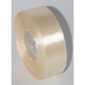 Wstążka atłasowa 25 mm / 36 Y kremowa