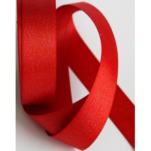 Wstążka atłasowa 25 mm / 36 Y czerwona