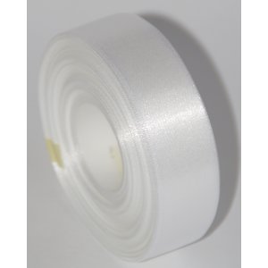 Wstążka atłasowa 25 mm / 36 Y biała