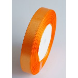 Wstążka atłasowa 12 mm / 32 m pomarańczowa
