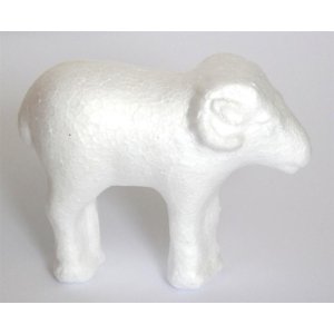 Baranek ze styropianu 13 x 10 cm