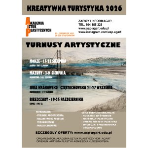 Kreatywna Turystyka 2026 - turnusy dla dorosłych zaliczka