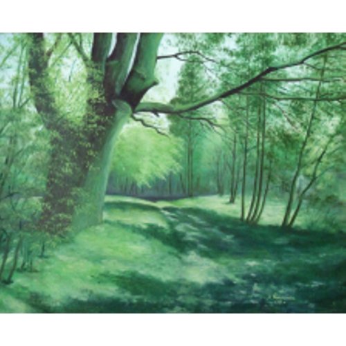 W zieleni - olej na płótnie