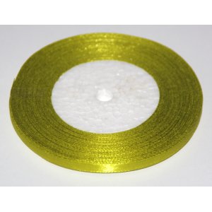 Wstążka atłasowa 6 mm / 32 m zielona oliwka
