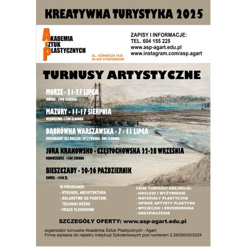 Kreatywna Turystyka 2025 - turnusy dla dorosłych