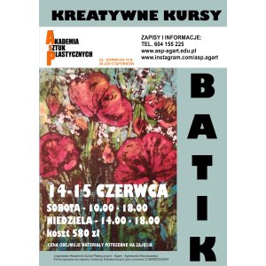 Kurs BATIKU dla dorosłych 14-15 czerwca 2025